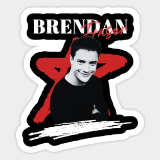 Brendan fraser retro style Sticker